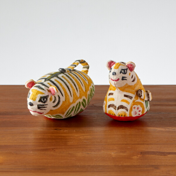 ■真工藝　木版手染めぬいぐるみ　干支シリーズ・親子セット　寅　とら