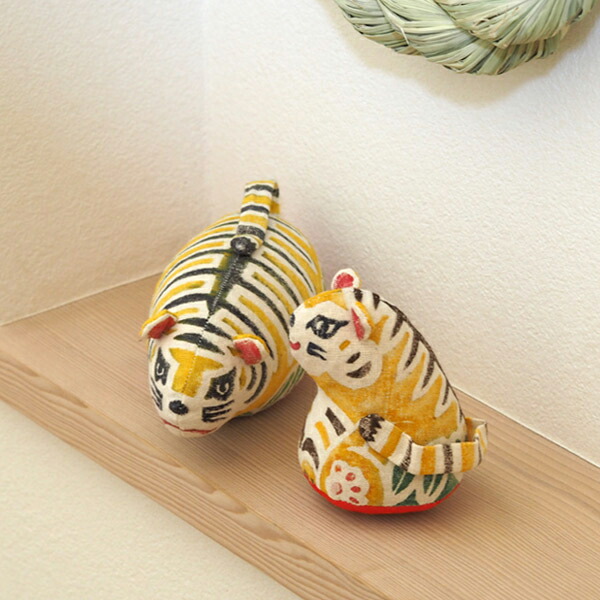 ■真工藝　木版手染めぬいぐるみ　干支シリーズ・親子セット　寅　とら