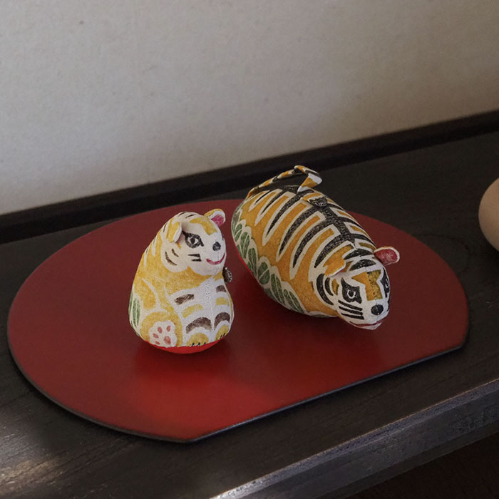 ■真工藝　木版手染めぬいぐるみ　干支シリーズ・親子セット　寅　とら