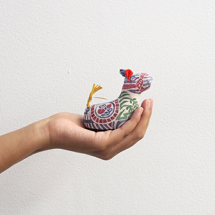 真工藝　木版手染めぬいぐるみ　干支シリーズ・仔　午　うま