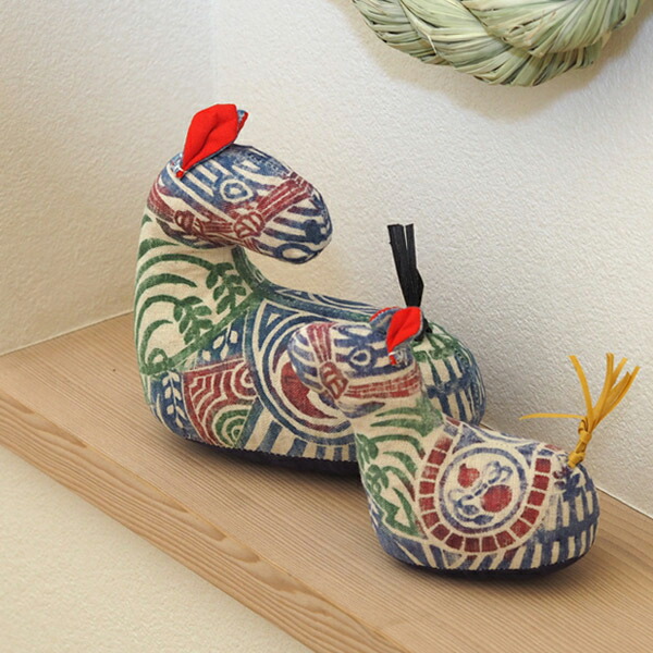 ■真工藝　木版手染めぬいぐるみ　干支シリーズ・親子セット　午　うま