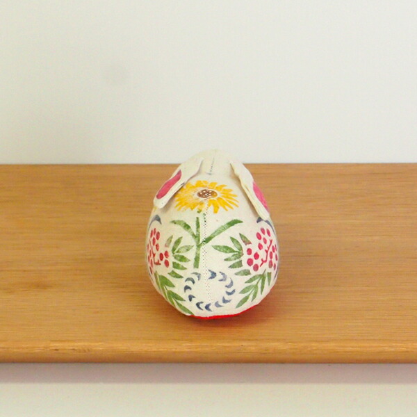 真工藝　木版手染めぬいぐるみ　干支シリーズ・親　卯　うさぎ