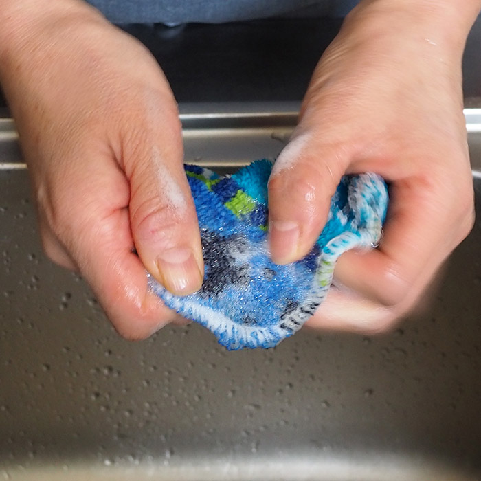 【いろはに千鳥でご紹介！】スコイ　スクラブ　2枚セット　天然コットンたわし　ミックスカラー　/　Skoy