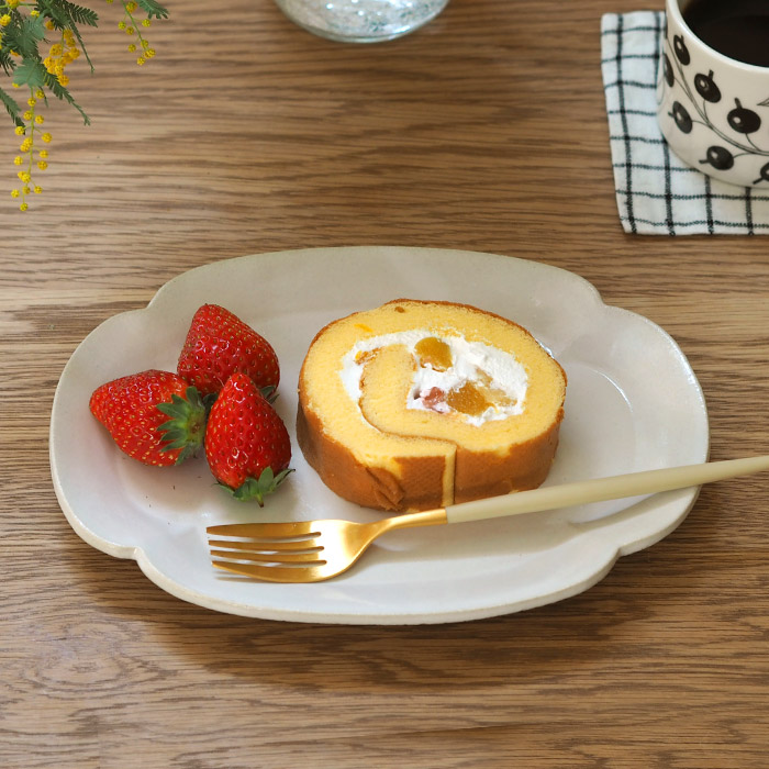 スタジオエム　リアン　焼物皿　白　/　STUDIO　M'　lien