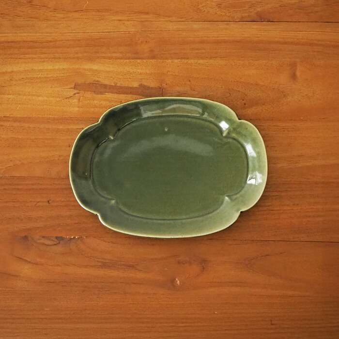 スタジオエム　リアン　焼物皿　織部　/　STUDIO　M'　lien