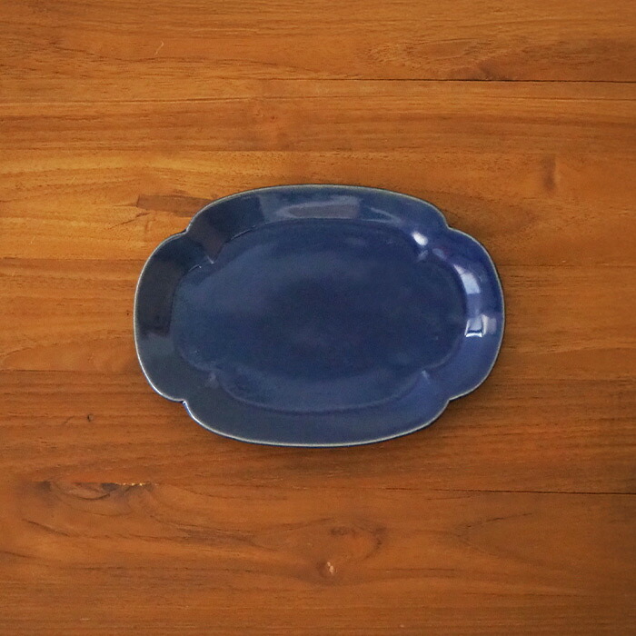 スタジオエム　リアン　焼物皿　藍　/　STUDIO　M'　lien