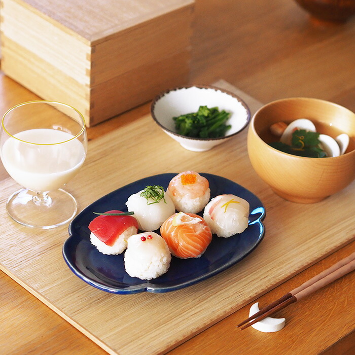 スタジオエム　リアン　焼物皿　藍　/　STUDIO　M'　lien