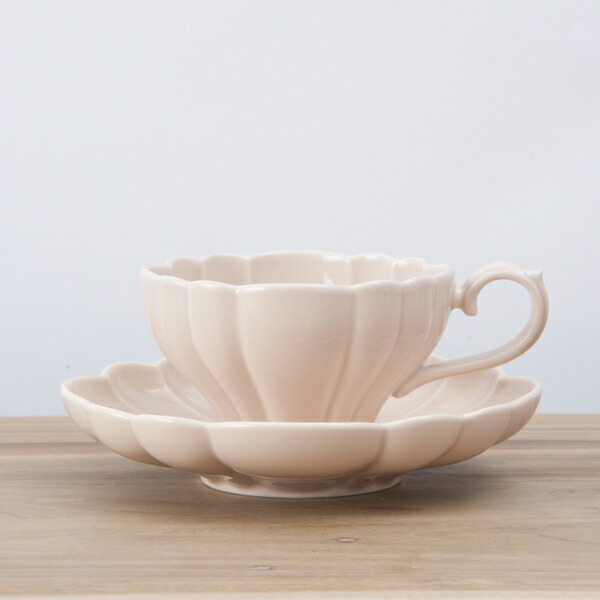 スタジオエム　ルブケ　カップ＆ソーサー　ペールピンク　/　STUDIO　M'　LE　BOUQUET