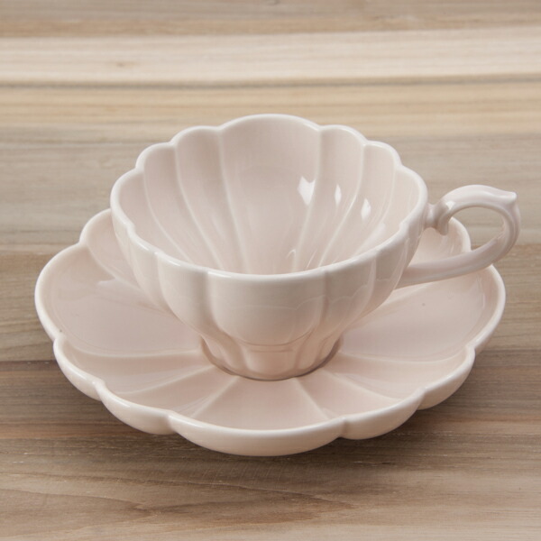 スタジオエム　ルブケ　カップ＆ソーサー　ペールピンク　/　STUDIO　M'　LE　BOUQUET