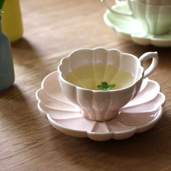 スタジオエム　ルブケ　カップ＆ソーサー　ペールピンク　/　STUDIO　M'　LE　BOUQUET