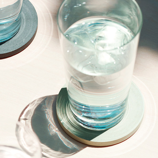 【取扱終了0610】【売り切りセール】ソイル コースター ラージ サークル 4枚セット ホワイト D169WH / Soil ※