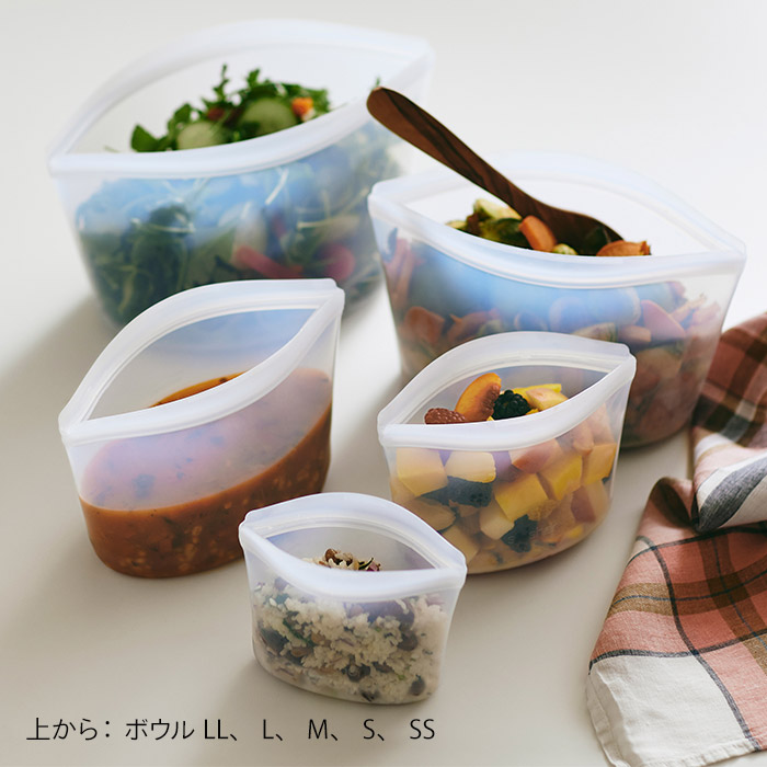 スタッシャー　シリコーンバッグ　ボウル　SS　クリア　/　stasher