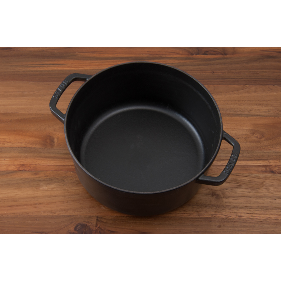 ストウブ　ピコココット　ラウンド　24cm　ブラック　/　staub