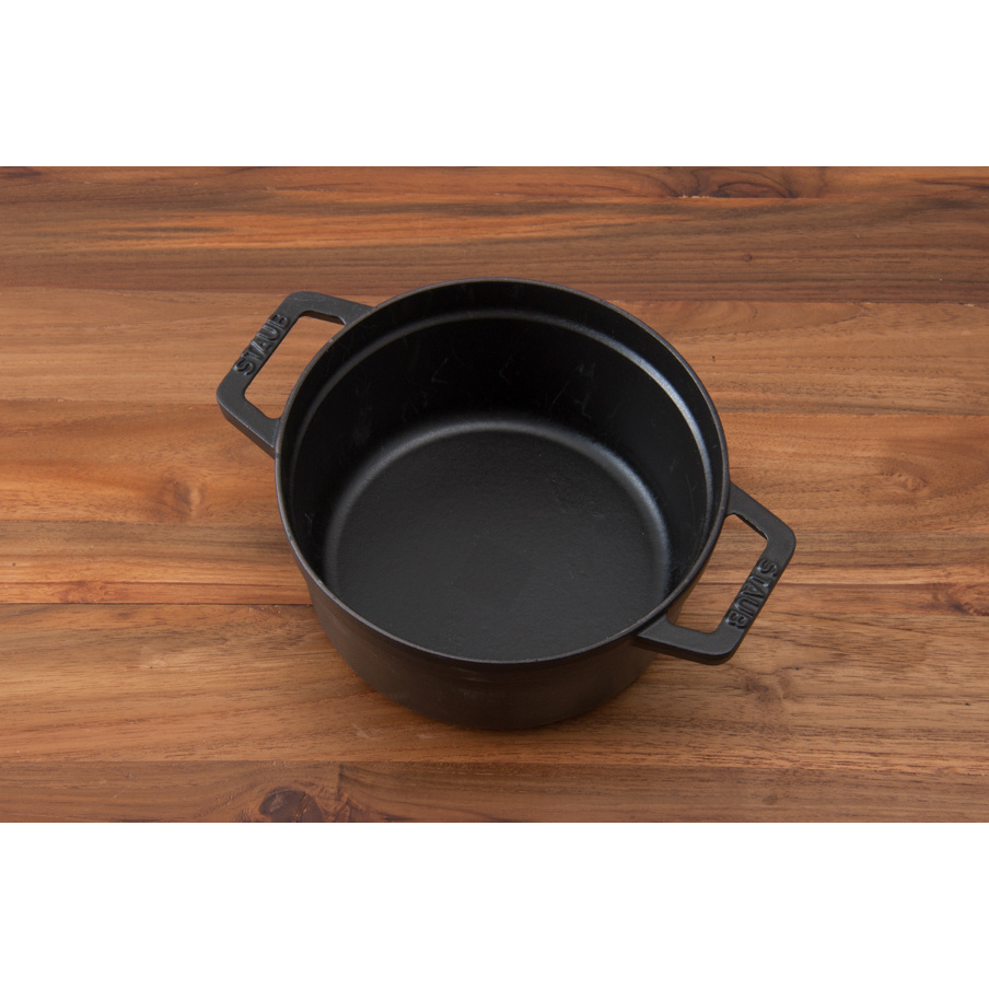 ストウブ　ピコココット　ラウンド　20cm　ブラック　/　staub