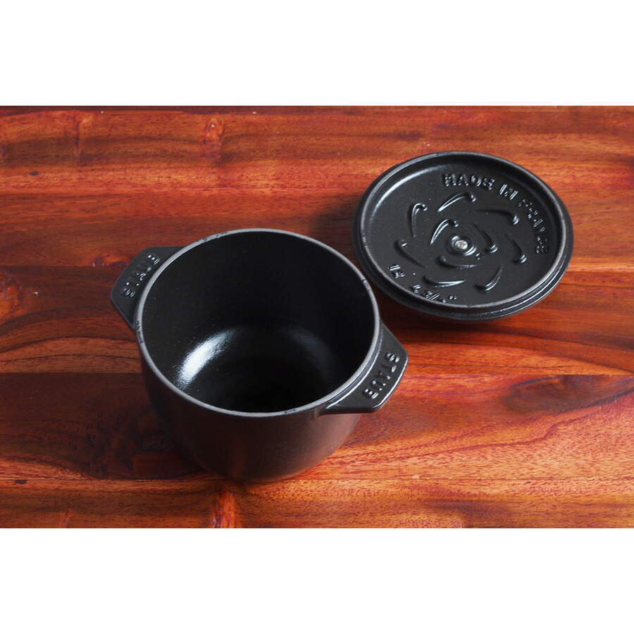 ストウブ　ラ　ココット　デ　ゴハン　S　12cm　ブラック　/　staub