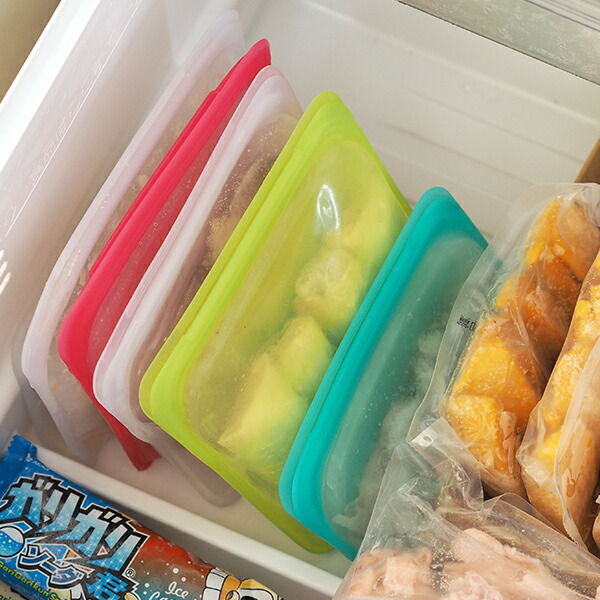 【取扱終了0703】スタッシャー　シリコーンバッグ　ハーフガロン　Lサイズ　 アクア　/　stasher□※