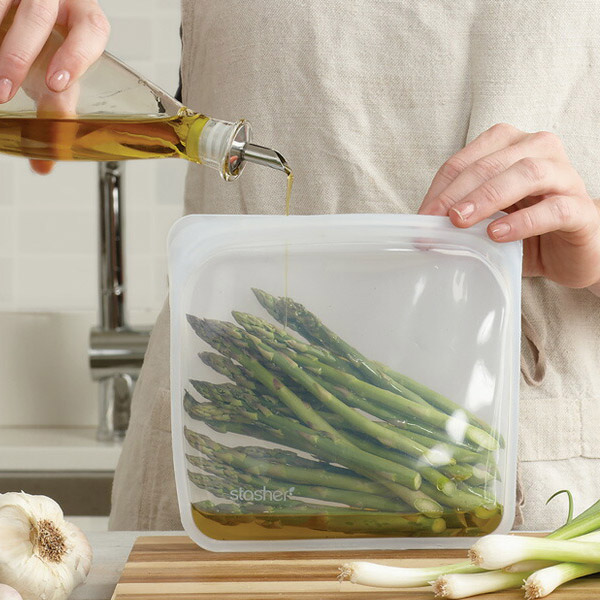 【取扱終了1012】スタッシャー　シリコーンバッグ　サンドイッチ　Mサイズ　クリア　/　stasher□※