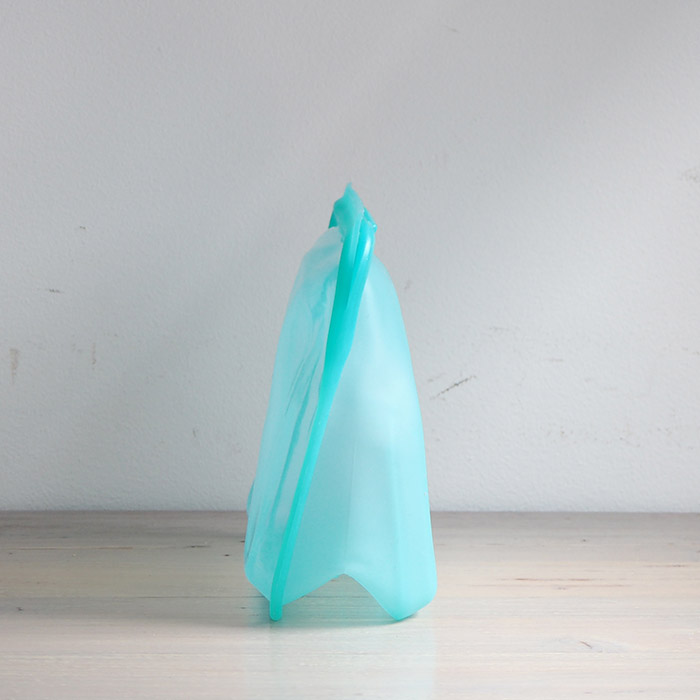 スタッシャー　シリコーンバッグ　スタンドアップ　ミディアム　アクア　/　stasher