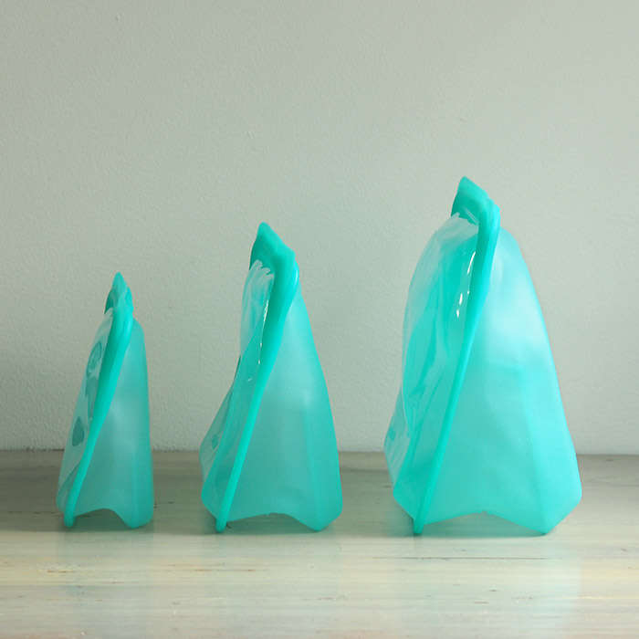 ■【送料無料】スタッシャー　シリコーンバッグ　スタンドアップセット　アクア　/　stasher