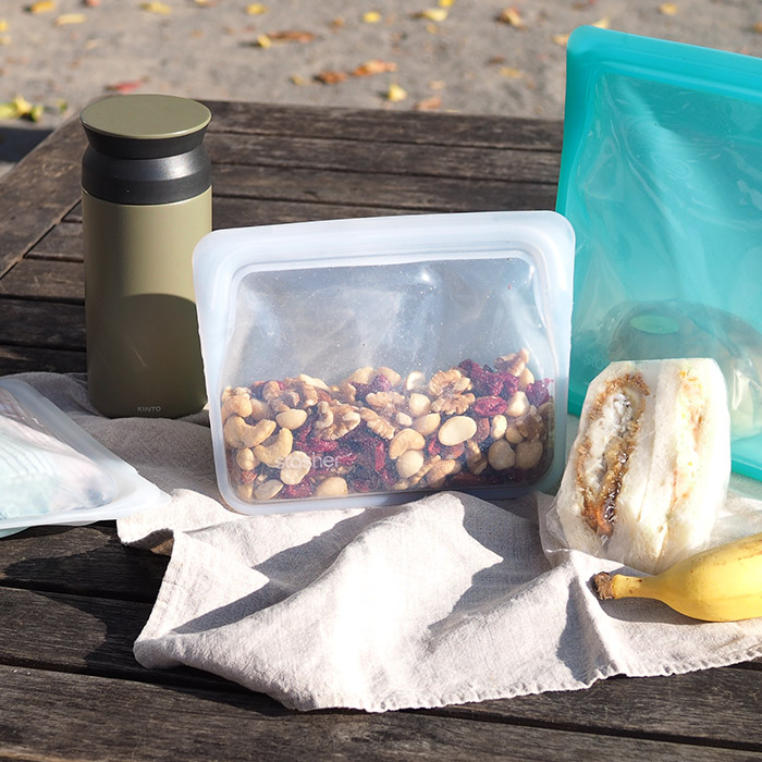 スタッシャー　シリコーンバッグ　スタンドアップ　ミニ　クリア　/　stasher