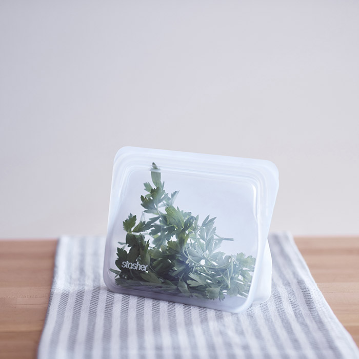 スタッシャー　シリコーンバッグ　スタンドアップ　ミニ　クリア　/　stasher