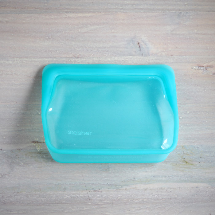 スタッシャー　シリコーンバッグ　スタンドアップ　ミニ　アクア　/　stasher