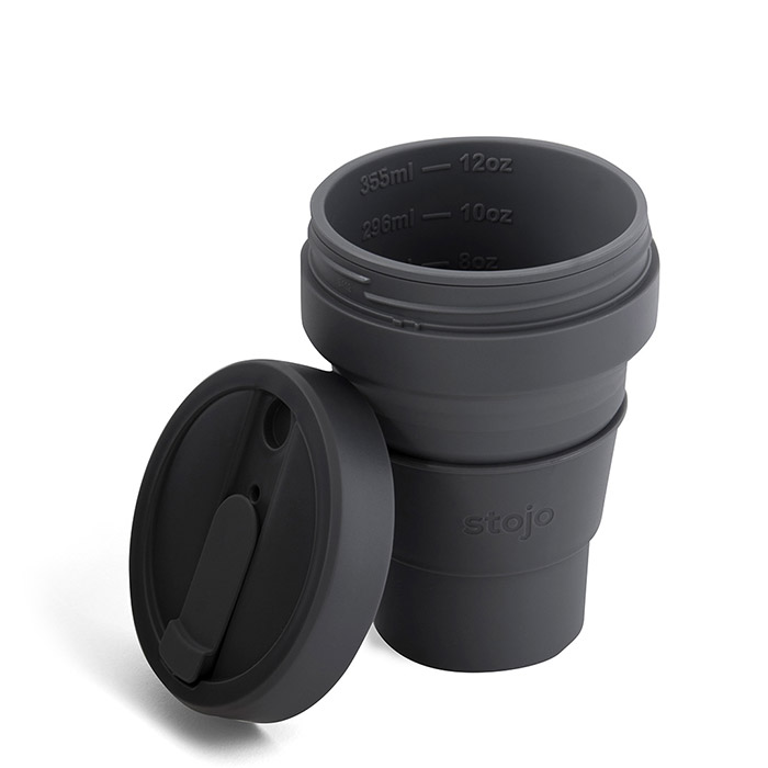 ストージョ　ポケットカップ　355ml　カーボン　/　stojo