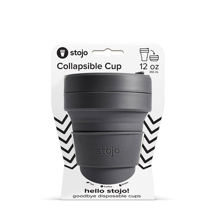 ストージョ　ポケットカップ　355ml　カーボン　/　stojo