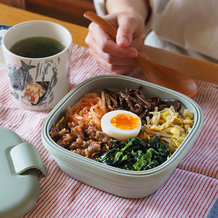 ストージョ　ランチボックス　セージ　700ml　/　stojo