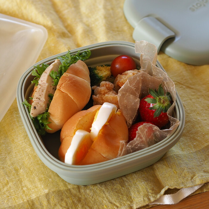 ストージョ　ランチボックス　セージ　700ml　/　stojo