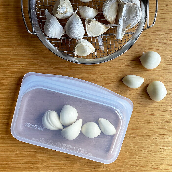 スタッシャー　シリコーンバッグ　EZスナック　クリア　/　stasher