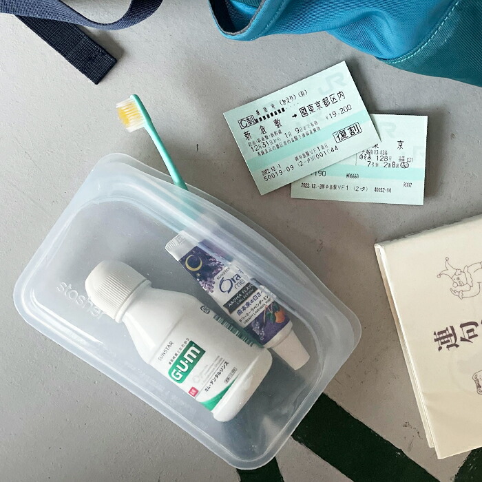 スタッシャー　シリコーンバッグ　EZスナック　クリア　/　stasher