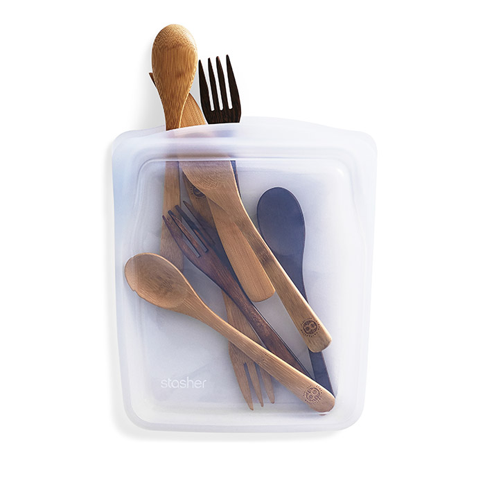 スタッシャー　シリコーンバッグ　EZクォート　クリア　/　stasher