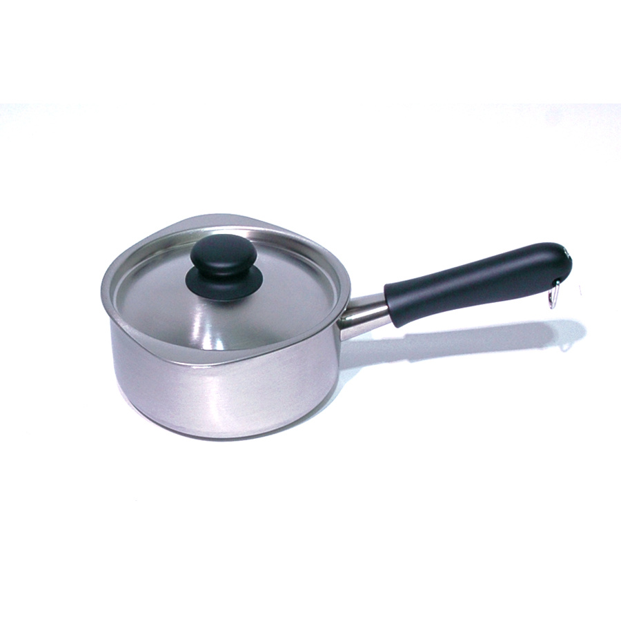 柳宗理　ステンレスミルクパン　ふた付き　つや消し　/　Sori　Yanagi