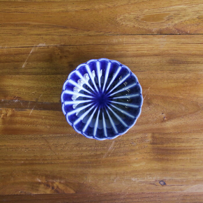 トウジキトンヤ　ぎやまん　3寸小鉢　茄子紺　/　TOJIKI　TONYA