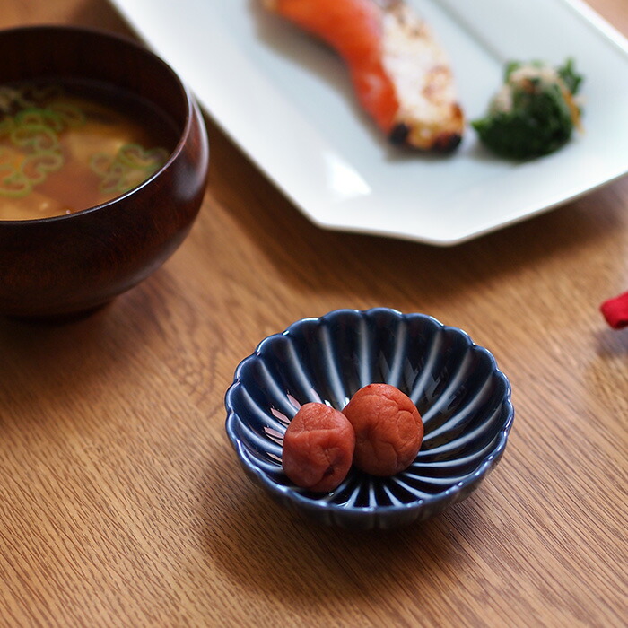 トウジキトンヤ　ぎやまん　3寸小鉢　茄子紺　/　TOJIKI　TONYA