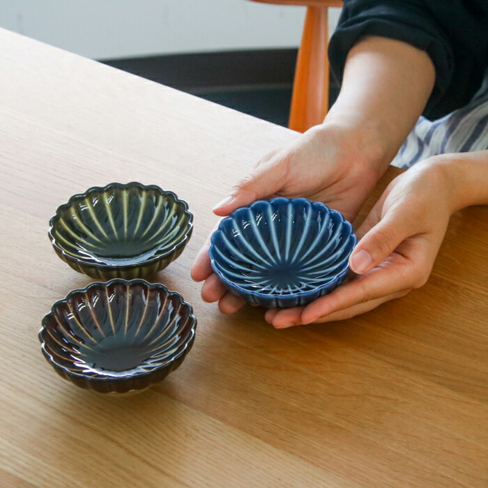 トウジキトンヤ　ぎやまん　3寸小鉢　茄子紺　/　TOJIKI　TONYA