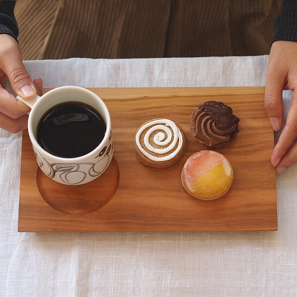 【4月より値上げ】【プロキッチンオリジナル】木のカフェトレイ　桜　24×15cm　/　PROKITCHEN