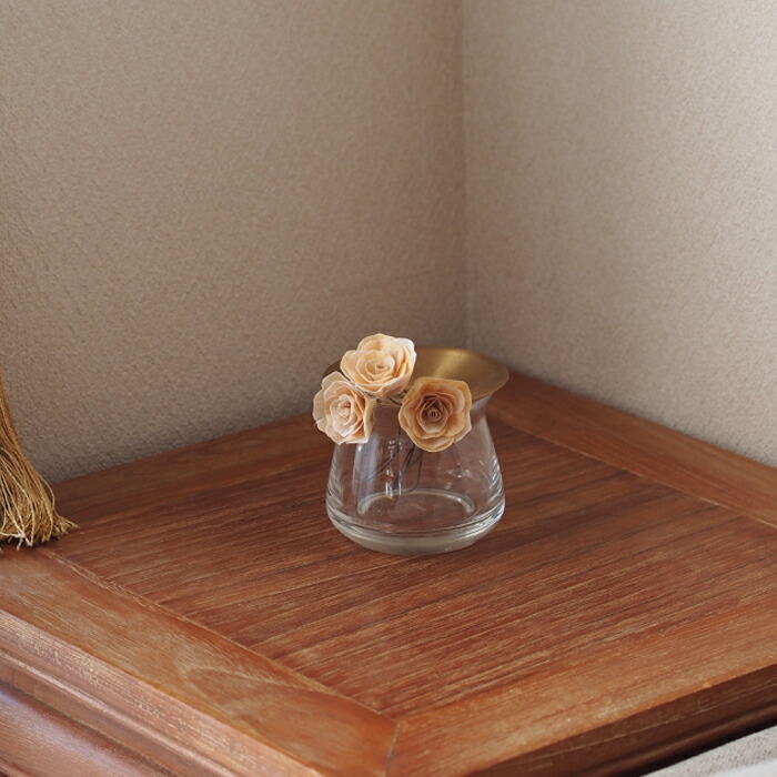 木のお花　かなばフラワー　ミニバラ　ナチュラル三輪　/　土佐草木花