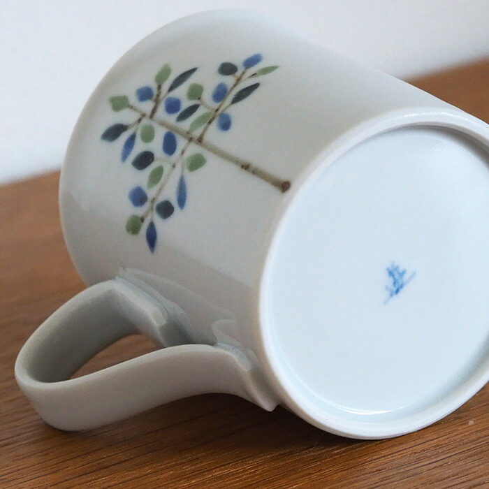 徳永遊心窯　染付　木立　マグカップ