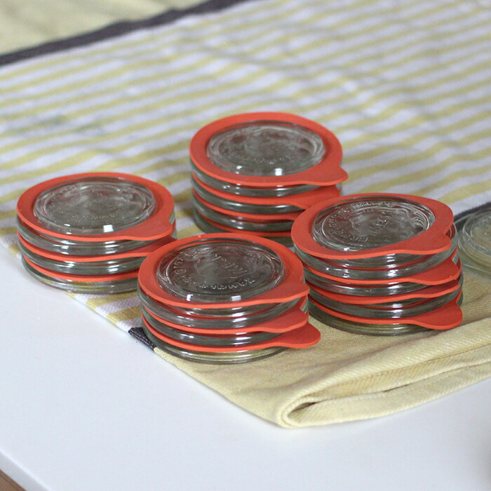 ■【12個セット】ウェック　モールドシェイプ　120ml　+　クリップ＆パッキン　S　/　WECK