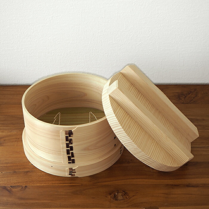 山一　特級和せいろ　24cm　井桁桟　身＆蓋セット