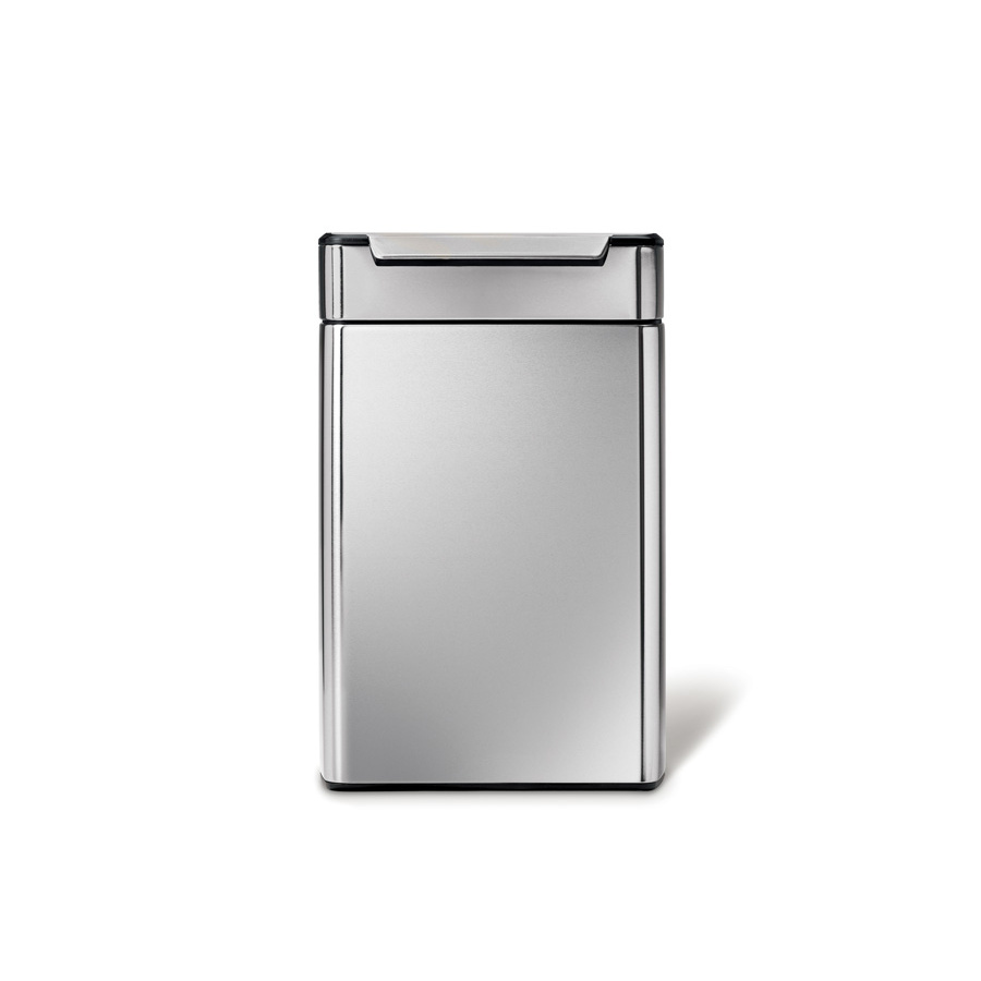 【同梱不可】simplehuman　シンプルヒューマン　タッチバーダストボックス　リサイクル　ステンレス　48L　ツヤ消し　レクタンギュラー　/　simplehuman　※