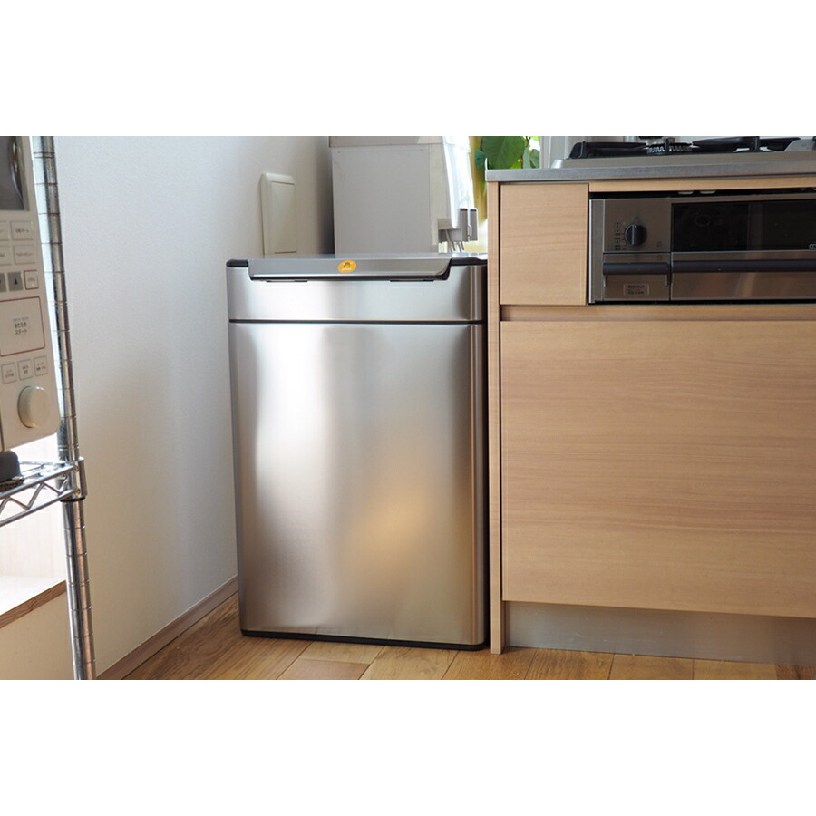 【同梱不可】simplehuman　シンプルヒューマン　タッチバーダストボックス　リサイクル　ステンレス　48L　ツヤ消し　レクタンギュラー　/　simplehuman　※