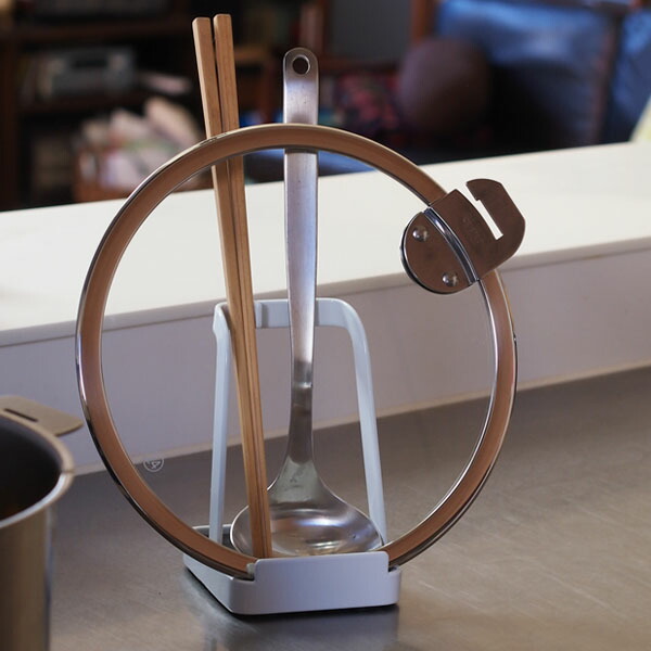 山崎実業　タワー　お玉&鍋ふたスタンド　ホワイト　/　tower　※