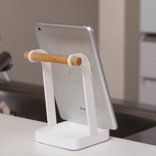 【取扱終了0312】山崎実業　トスカ　お玉&鍋ふたスタンド　ホワイト　/　tosca　※