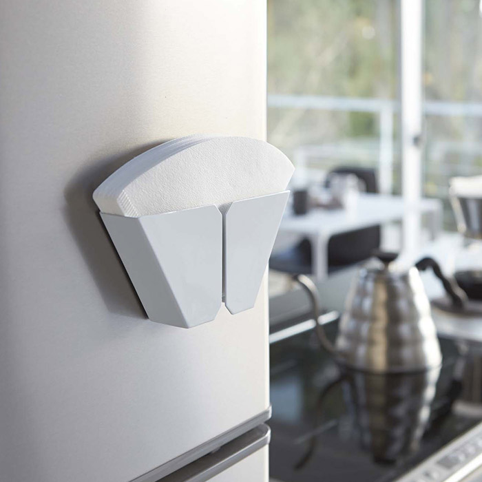 山崎実業　タワー　マグネットコーヒーペーパーフィルターホルダー　ホワイト　/　tower　※