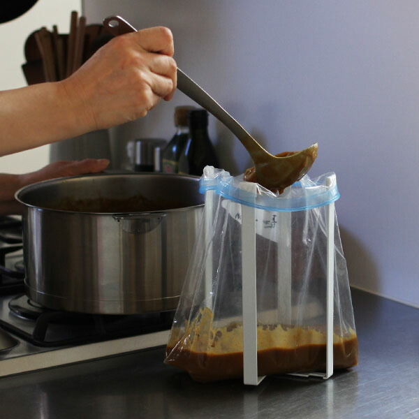 山崎実業　タワー　ポリ袋エコホルダー　L　ホワイト　/　tower　※