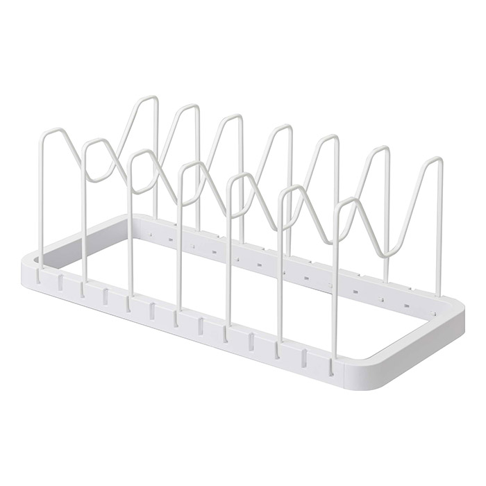 山崎実業　タワー　シンク下伸縮鍋蓋&フライパンスタンド　ホワイト　/　tower　※