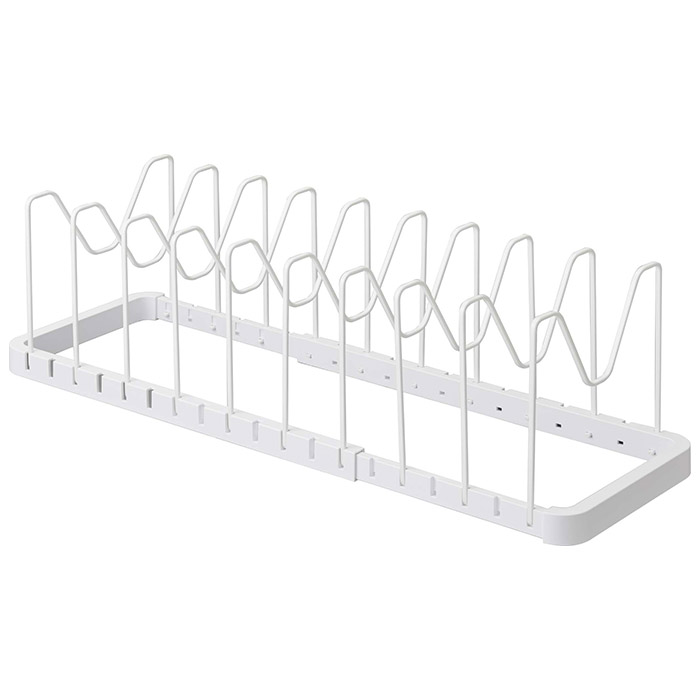 山崎実業　タワー　シンク下伸縮鍋蓋&フライパンスタンド　ホワイト　/　tower　※